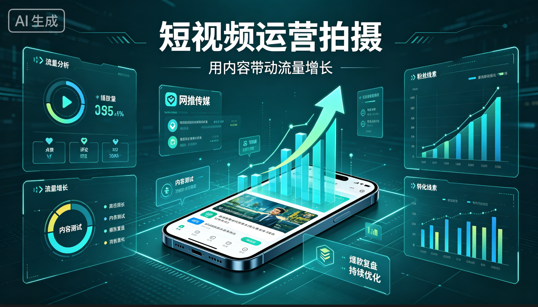 短视频运营宣传图